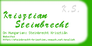 krisztian steinbrecht business card